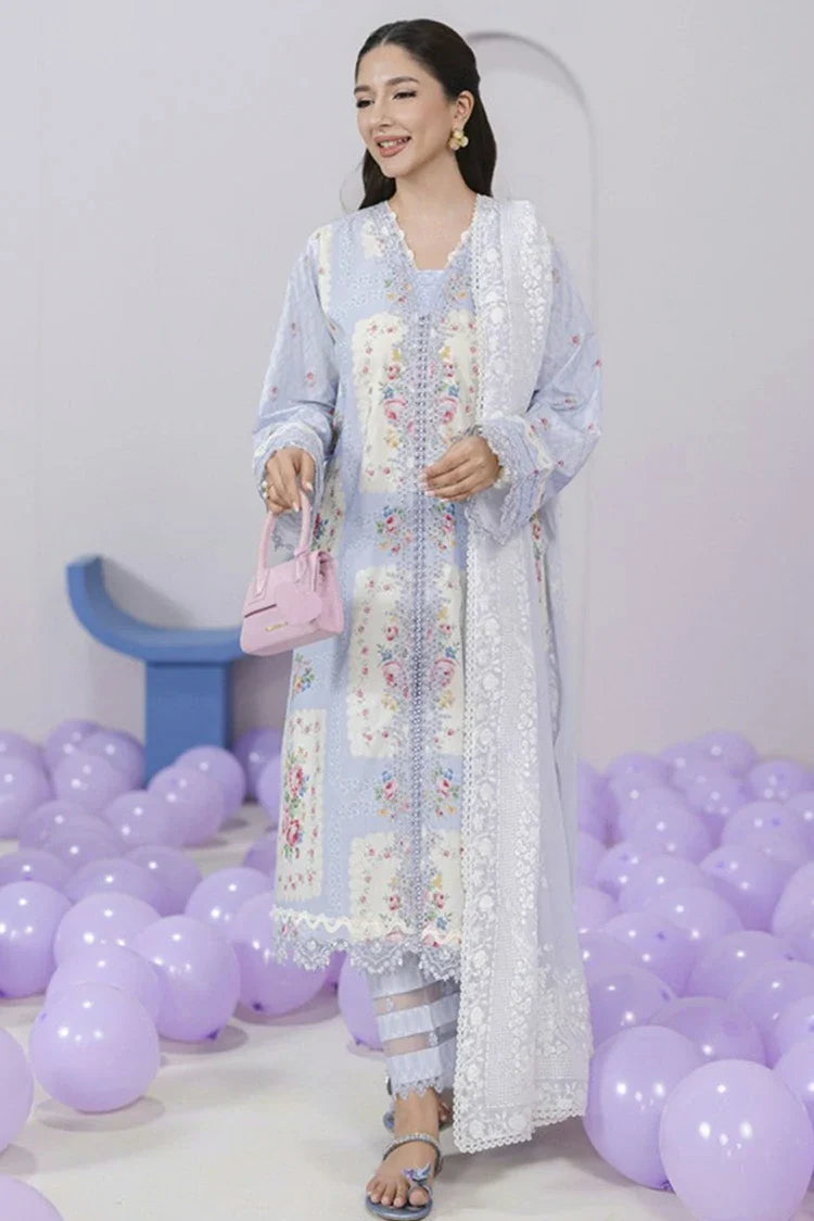 Picture of Qalamkar - Qprints Floral Embroidered Eid Collection - EM-O2 (A) ESME - Unstitched - Available at Raja Sahib