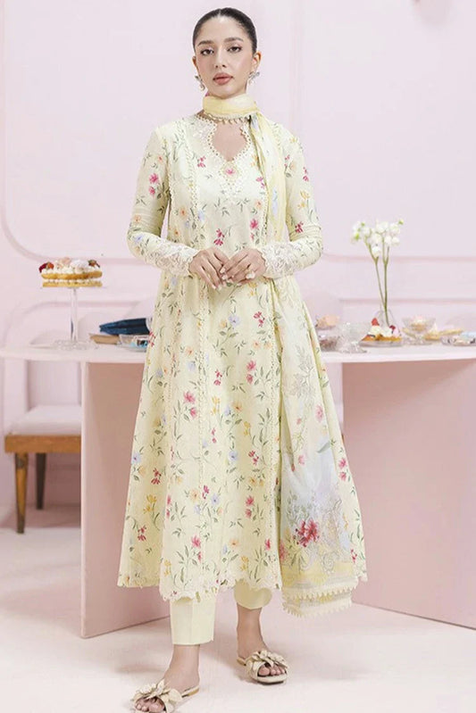 Picture of Qalamkar - Qprints Floral Embroidered Eid Collection - EM-04 (B) LAUREL - Unstitched - Available at Raja Sahib