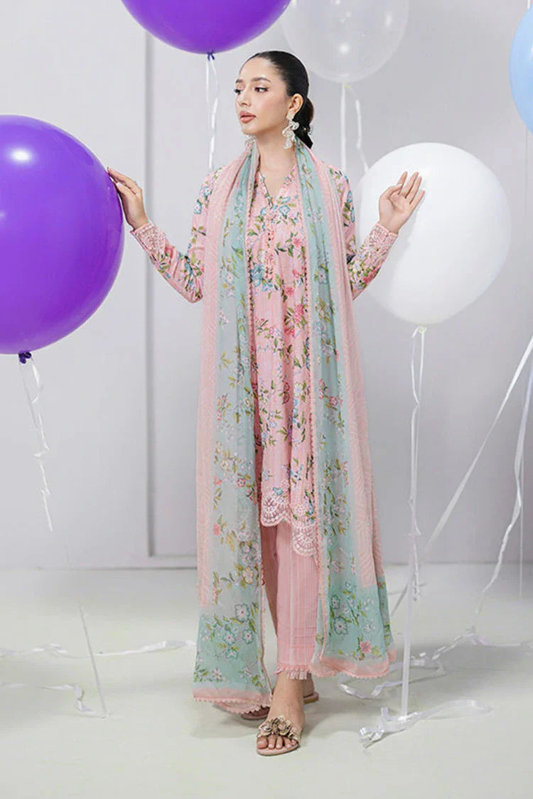 Picture of Qalamkar - Qprints Floral Embroidered Eid Collection - EM-05 (A) ZELDA - Unstitched - Available at Raja Sahib