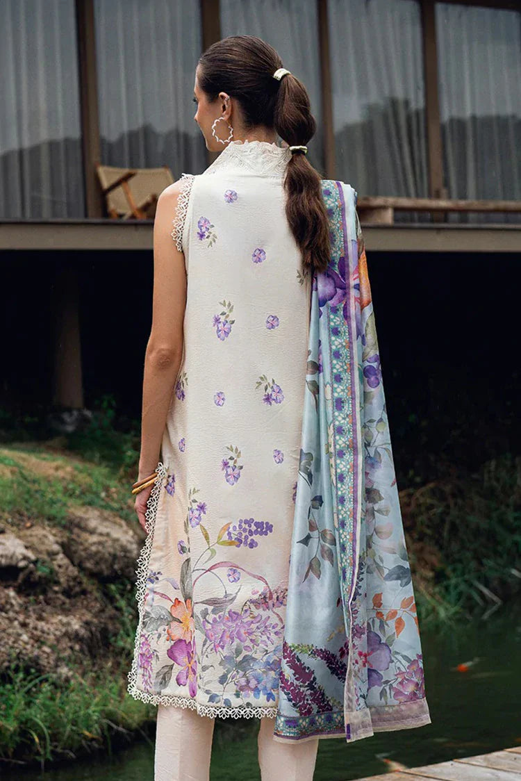 Picture of Roheenaz - Garden Veil Printed Lawn Collection - 1A Bloom Glimmer - Unstitched - Available at Raja Sahib