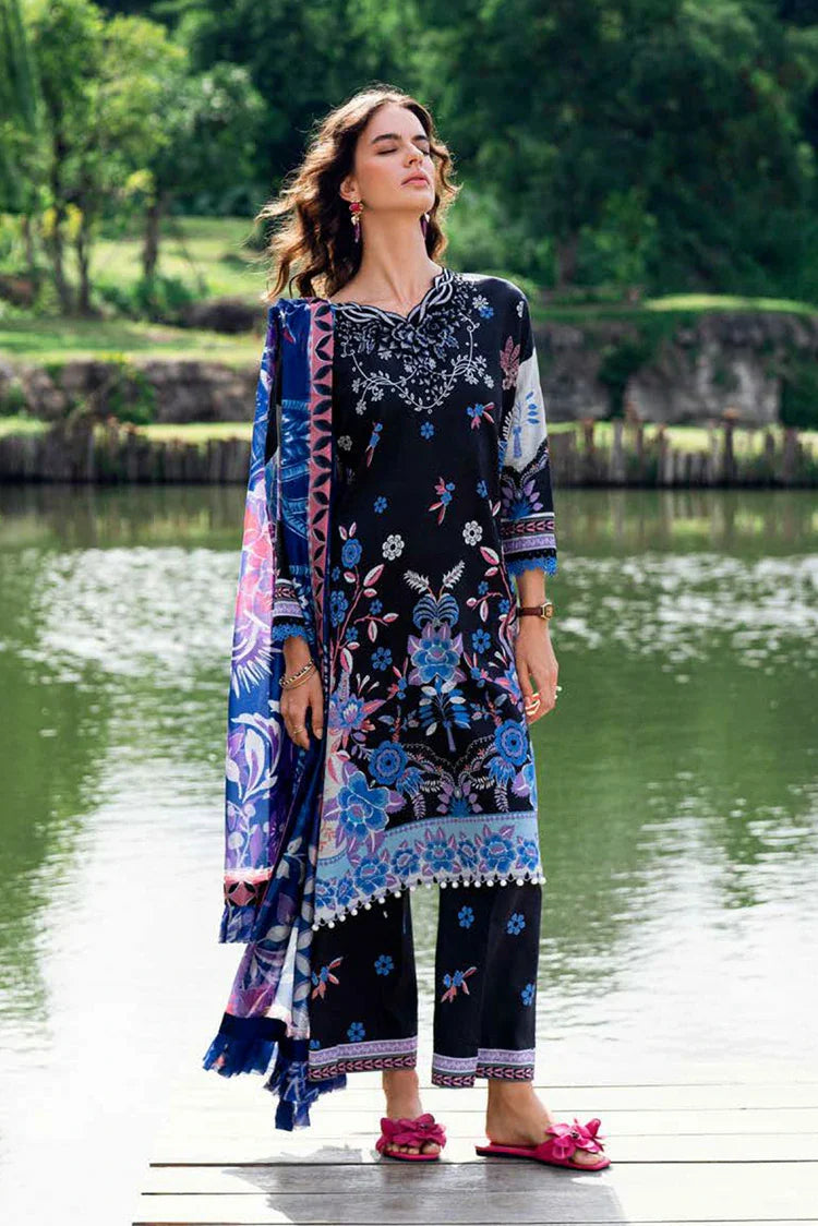 Picture of Roheenaz - Garden Veil Printed Lawn Collection - 6A Blackberry Frost - Unstitched - Available at Raja Sahib