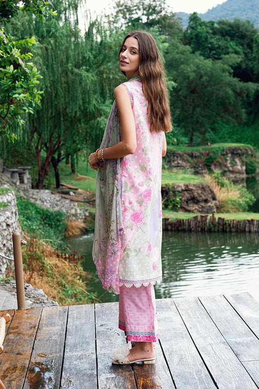 Picture of Roheenaz - Garden Veil Printed Lawn Collection - 7B Tulip Sugar - Unstitched - Available at Raja Sahib