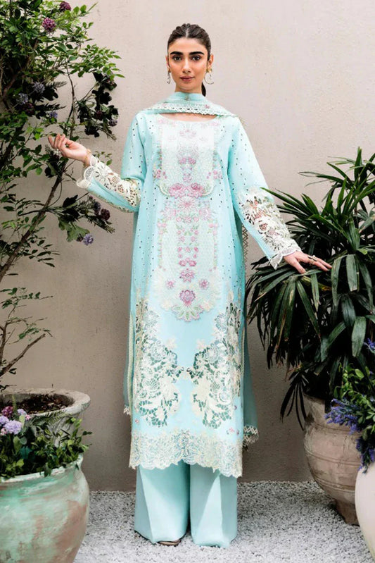 Picture of Manara - Magnolia Garden - MG 10 Azure - Unstitched - Available at Raja Sahib
