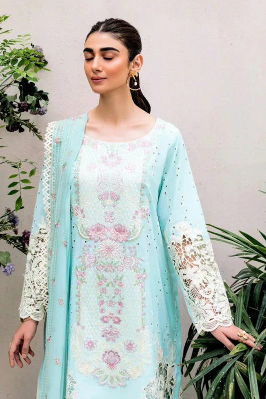 Picture of Manara - Magnolia Garden - MG 10 Azure - Unstitched - Available at Raja Sahib