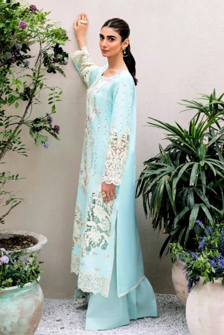 Picture of Manara - Magnolia Garden - MG 10 Azure - Unstitched - Available at Raja Sahib