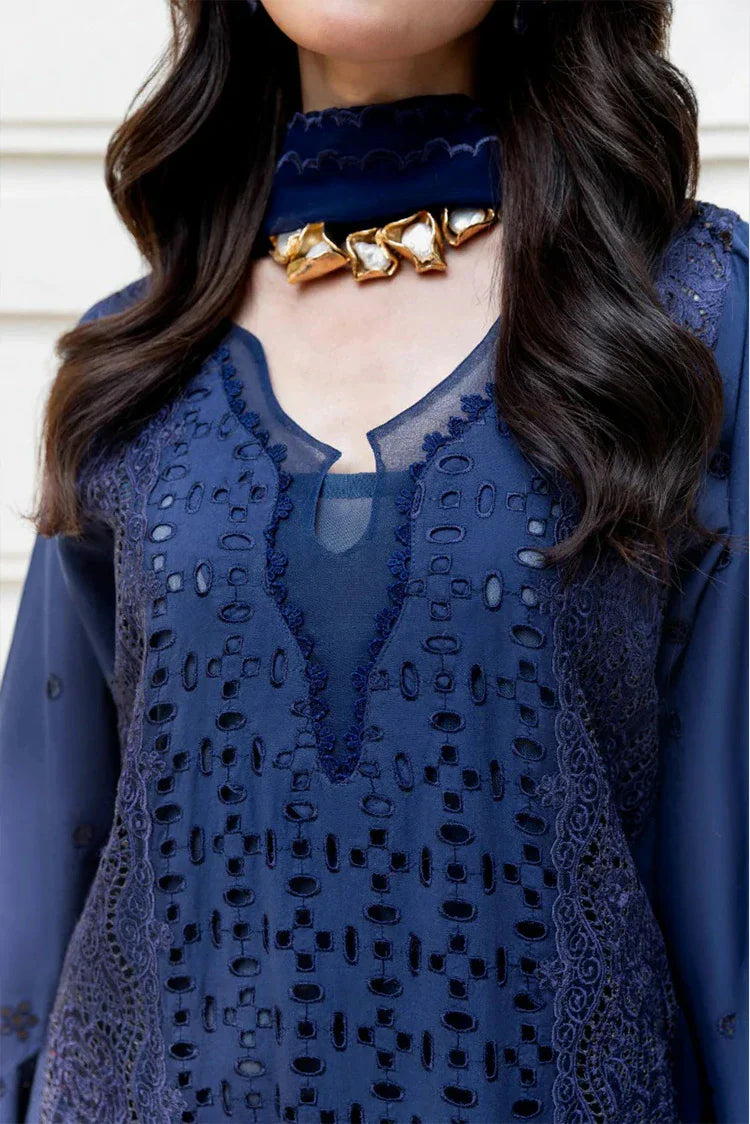 Picture of Manara - Magnolia Garden - MG 03 Indigo - Unstitched - Available at Raja Sahib