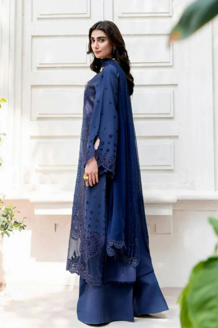 Picture of Manara - Magnolia Garden - MG 03 Indigo - Unstitched - Available at Raja Sahib