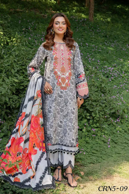 Picture of Charizma - Range Embroidered Lawn Collection Vol 2 - CRN5-09 - Unstitched - Available at Raja Sahib