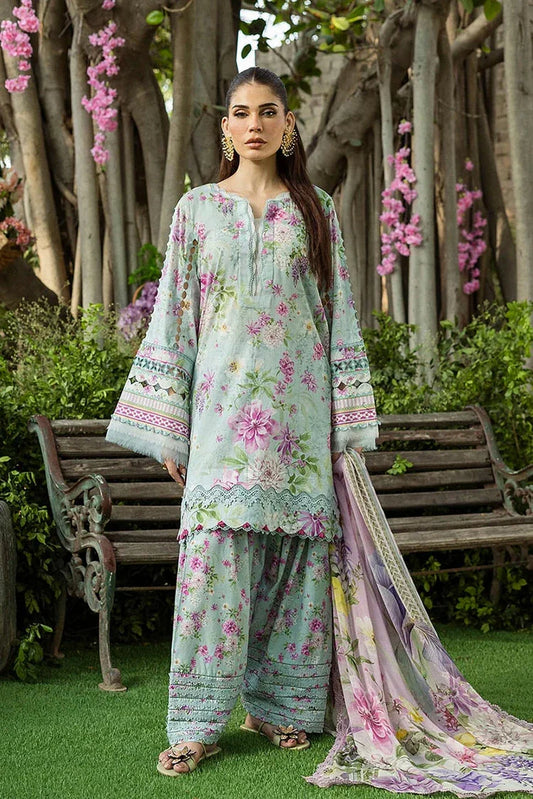 Picture of Elaf - Chiffon Print Collection - ECD-3B FLORAL CHARM - Unstitched - Available at Raja Sahib