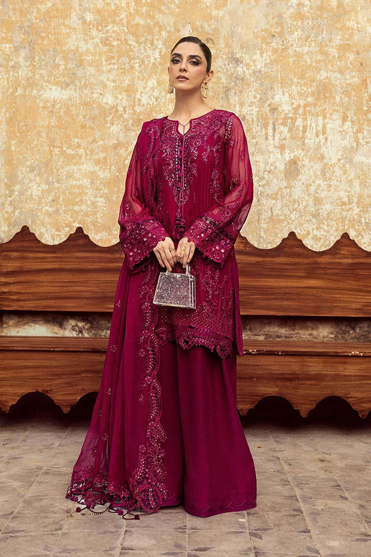 Picture of Qalamkar - Festive Embroidered Chiffons Collection - WC-02 Siofe - Unstitched - Available at Raja Sahib