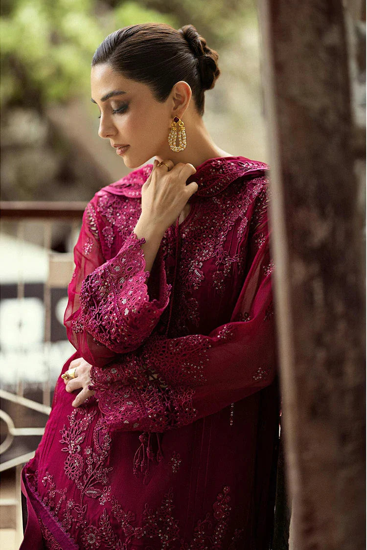 Picture of Qalamkar - Festive Embroidered Chiffons Collection - WC-02 Siofe - Unstitched - Available at Raja Sahib