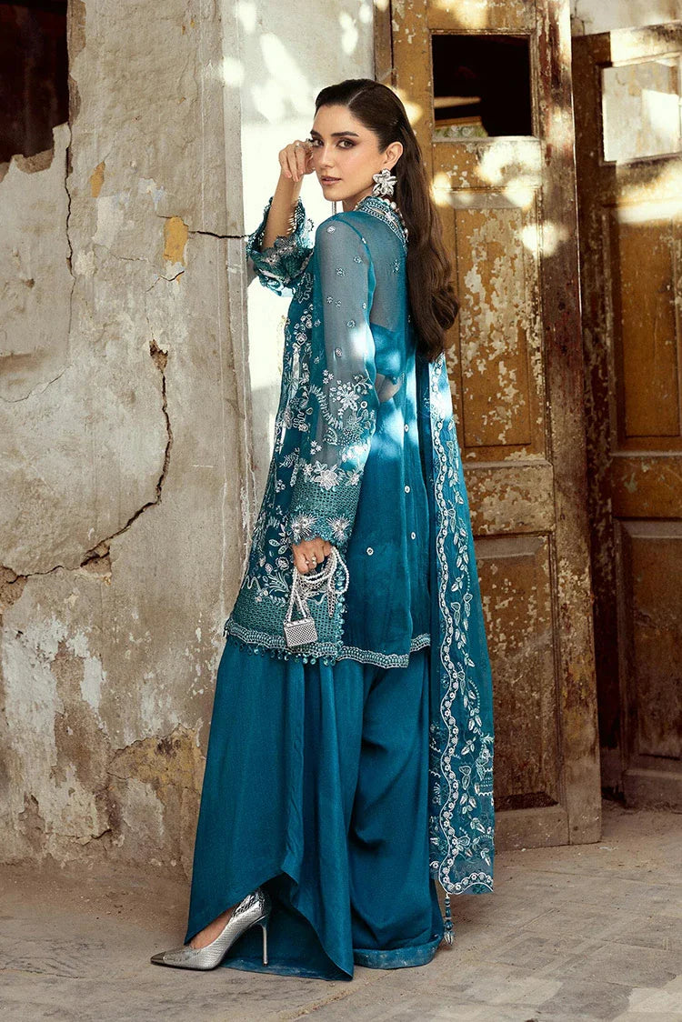 Picture of Qalamkar - Festive Embroidered Chiffons Collection - WC-04 Nessa - Unstitched - Available at Raja Sahib