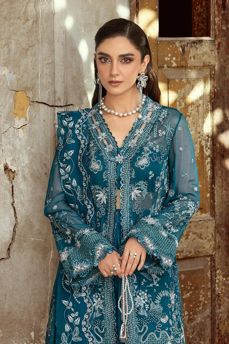 Picture of Qalamkar - Festive Embroidered Chiffons Collection - WC-04 Nessa - Unstitched - Available at Raja Sahib