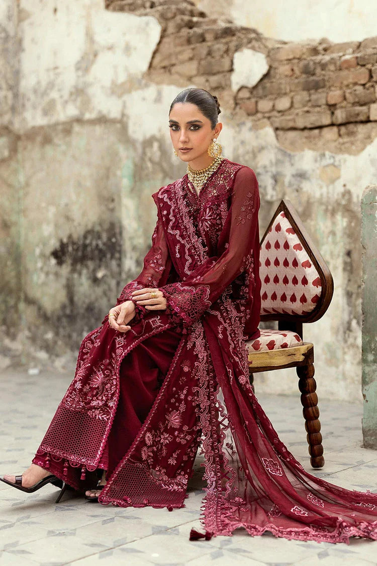 Picture of Qalamkar - Festive Embroidered Chiffons Collection - WC-06 Jayne - Unstitched - Available at Raja Sahib