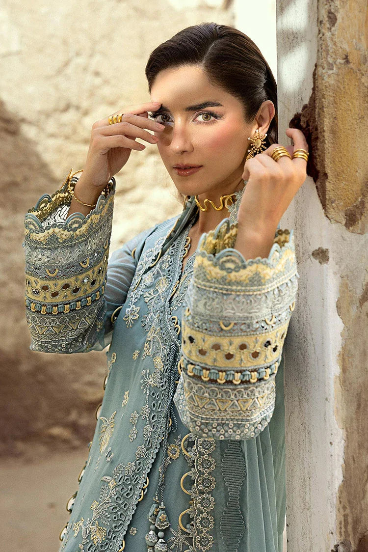 Picture of Qalamkar - Festive Embroidered Chiffons Collection - WC-08 Vevin - Unstitched - Available at Raja Sahib