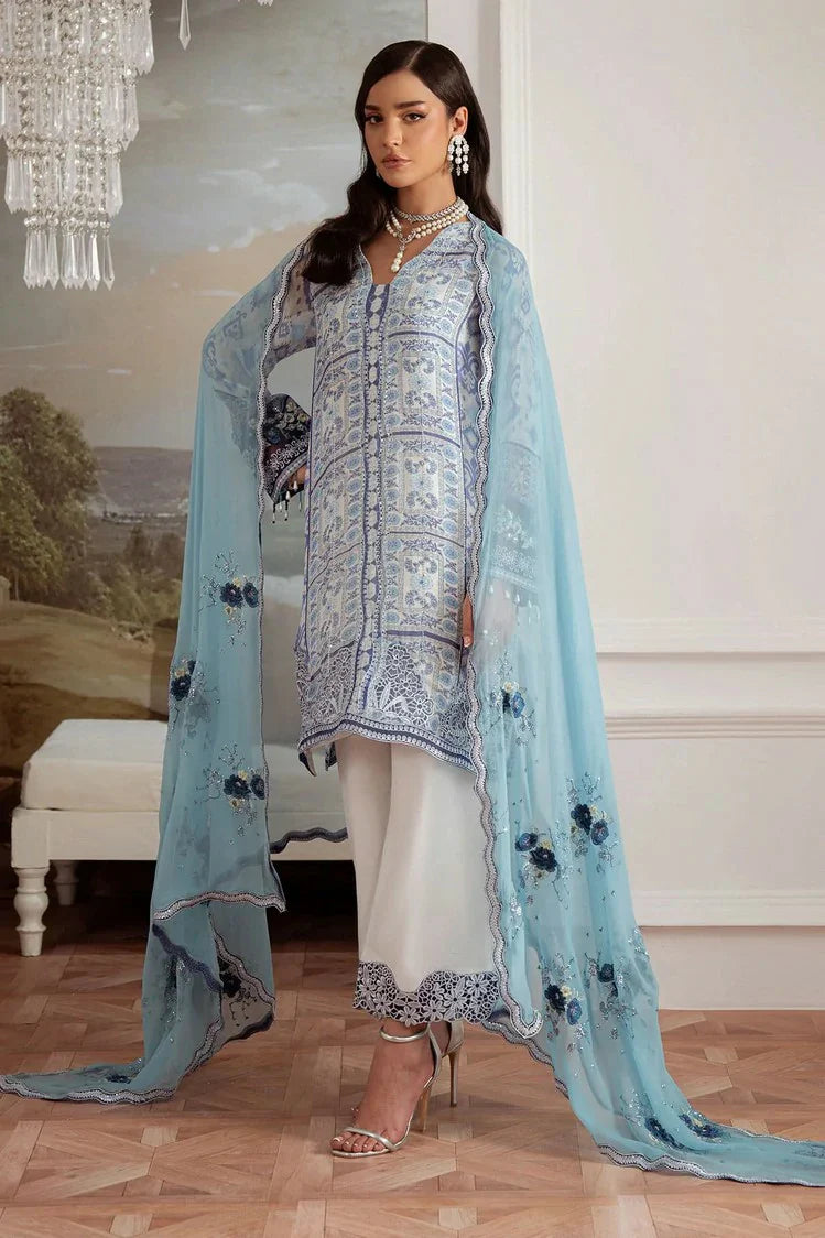 Picture of Nureh - Amaya Embroidered & Printed Chiffon Collection Vol 4 - AM-28 - Unstitched - Available at Raja Sahib