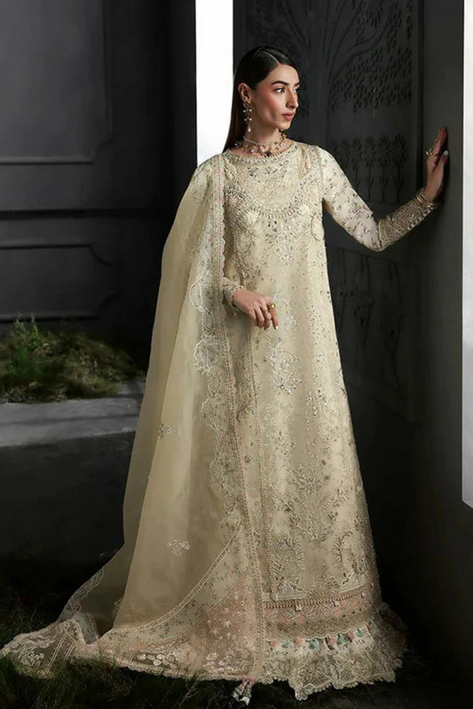 Picture of Qalamkar - Elirah Formals - MF-04 IVORY GRACE - Unstitched - Available at Raja Sahib