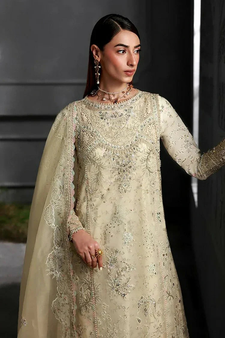Picture of Qalamkar - Elirah Formals - MF-04 IVORY GRACE - Unstitched - Available at Raja Sahib