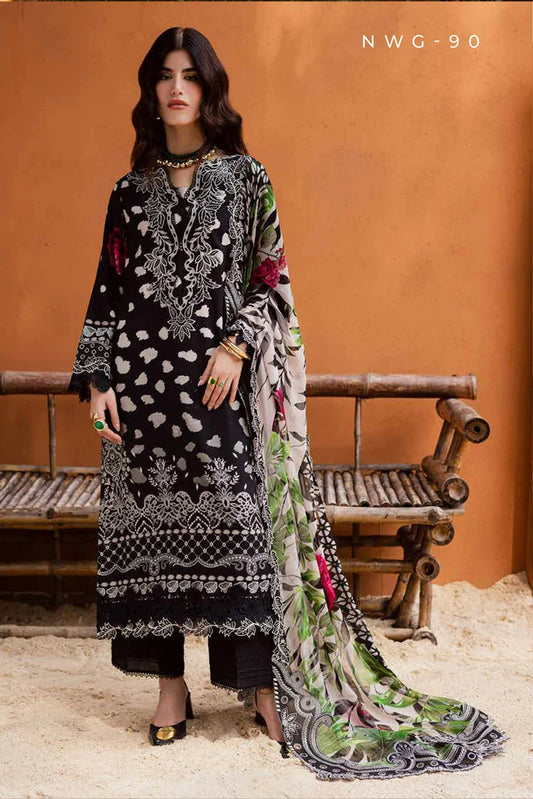 Picture of Nureh - Gardenia Embroidered Viscose Slub Linen Collection Vol 1 - NWG-90 - Unstitched - Available at Raja Sahib