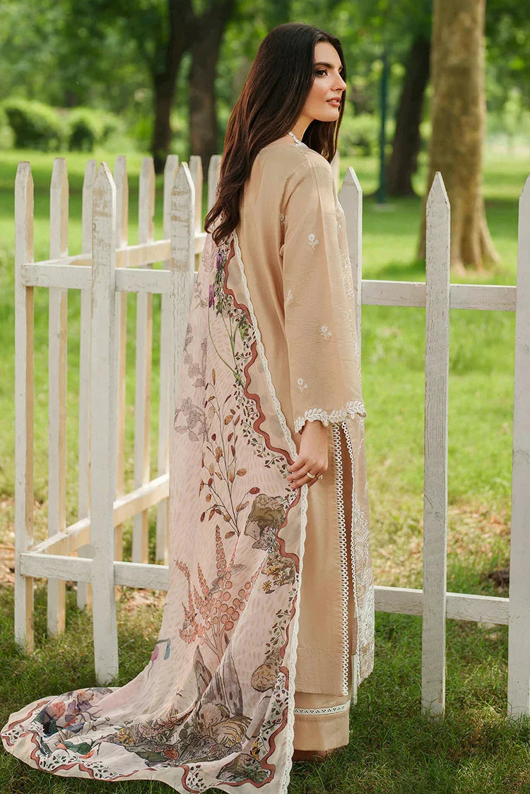 Picture of Asifa & Nabeel - Eden Cambric Collection - Ivory Haze ECU25-03 - Unstitched - Available at Raja Sahib