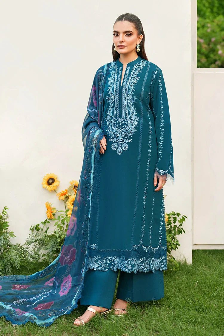 Picture of Asifa & Nabeel - Eden Cambric Collection - Iris Cloud ECU25-05 - Unstitched - Available at Raja Sahib