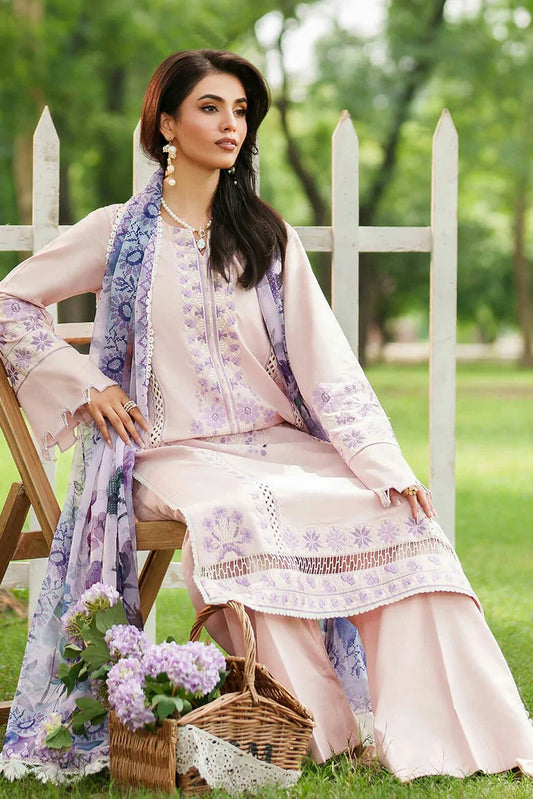 Picture of Asifa & Nabeel - Eden Cambric Collection - Elysian Petals ECU25-08 - Unstitched - Available at Raja Sahib