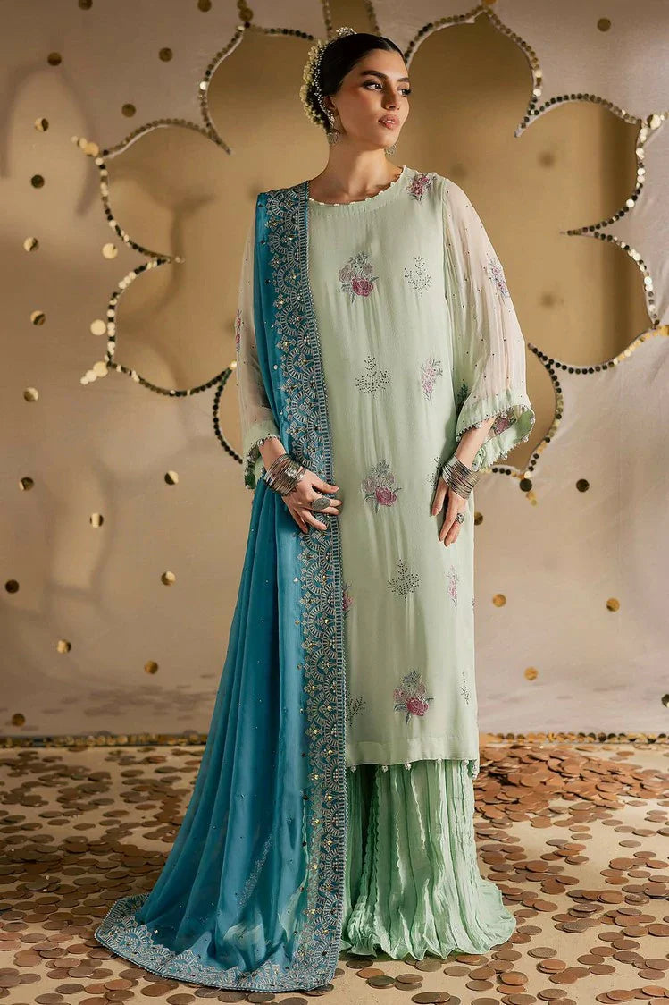 Picture of Nureh - Mukeshkari Embroidered Mukesh Chiffon Collection Vol 2 - MK-13 - Unstitched - Available at Raja Sahib
