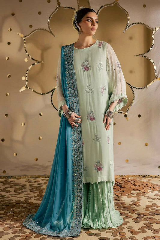 Picture of Nureh - Mukeshkari Embroidered Mukesh Chiffon Collection Vol 2 - MK-13 - Unstitched - Available at Raja Sahib