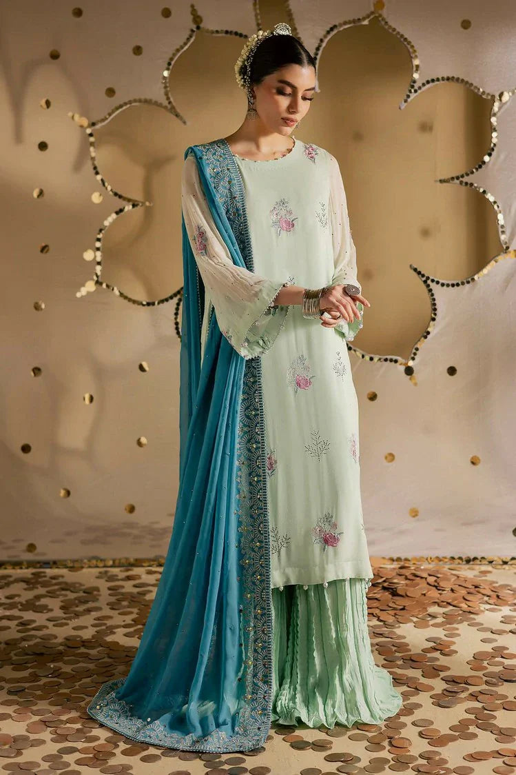 Picture of Nureh - Mukeshkari Embroidered Mukesh Chiffon Collection Vol 2 - MK-13 - Unstitched - Available at Raja Sahib