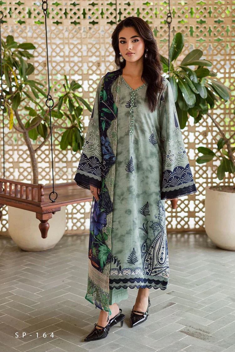 Picture of Nureh - Signature Prints Printed Viscose Slub Linen Collecton Vol 1 - SP-164 - Unstitched - Available at Raja Sahib