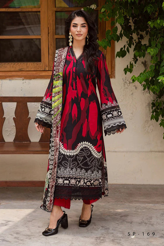 Picture of Nureh - Signature Prints Printed Viscose Slub Linen Collecton Vol 1 - SP-169 - Unstitched - Available at Raja Sahib