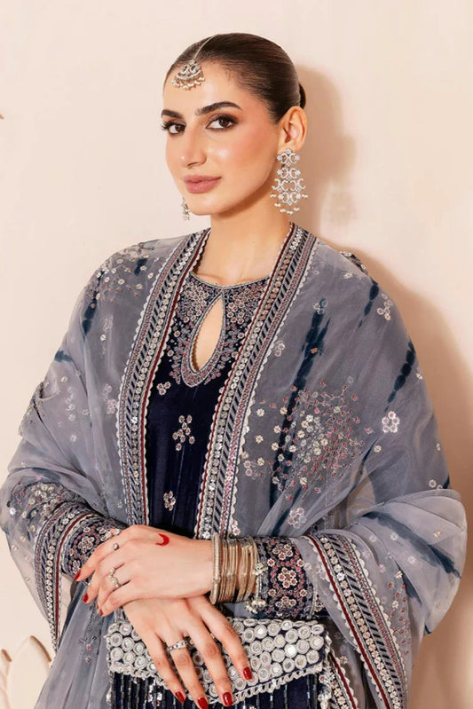 Picture of Jazmin - Chaandani Luxury Velvet Formals - CVF D-03 CHAAND - Unstitched - Available at Raja Sahib