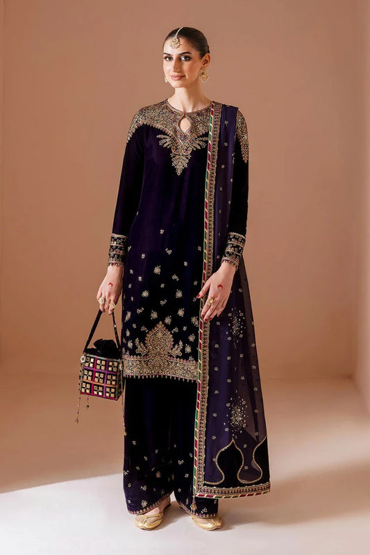 Picture of Jazmin - Chaandani Luxury Velvet Formals - CVF D-08 NILOFER - Unstitched - Available at Raja Sahib