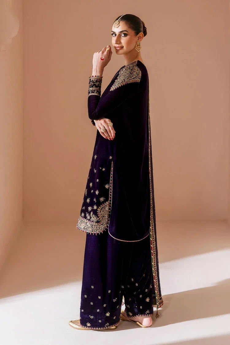 Picture of Jazmin - Chaandani Luxury Velvet Formals - CVF D-08 NILOFER - Unstitched - Available at Raja Sahib