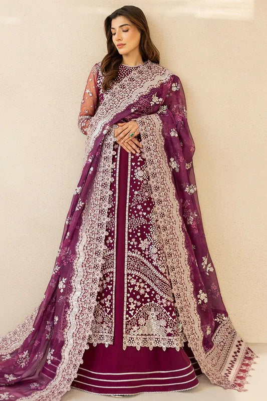 Picture of Farasha - Luzella Premium Formals - 02-MERLOT DUST - Unstitched - Available at Raja Sahib