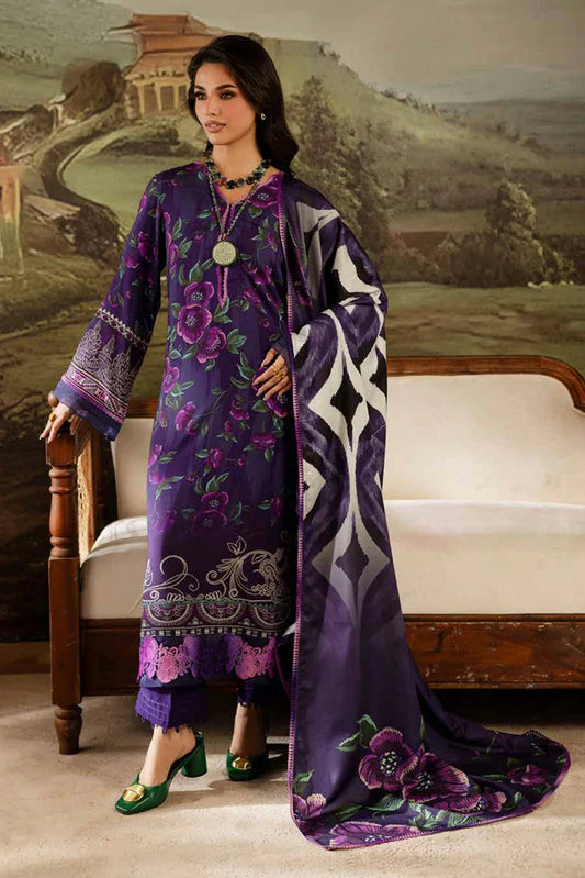Picture of Nureh - Signature Prints Printed Doria Linen Collecton Vol 2 - SP-173 - Unstitched - Available at Raja Sahib