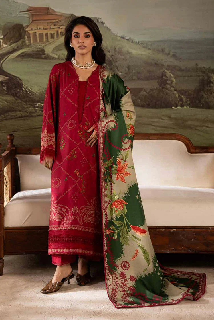 Picture of Nureh - Signature Prints Printed Doria Linen Collecton Vol 2 - SP-175 - Unstitched - Available at Raja Sahib