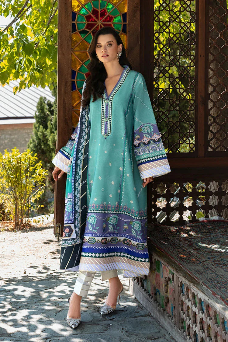 Picture of Mushq - Nirvana Printed Silk Collection - HUNPS 250110 Lunar Dew - Unstitched - Available at Raja Sahib