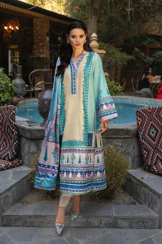 Picture of Mushq - Nirvana Printed Silk Collection - HUNPS 250107 Seraphic Dust - Unstitched - Available at Raja Sahib