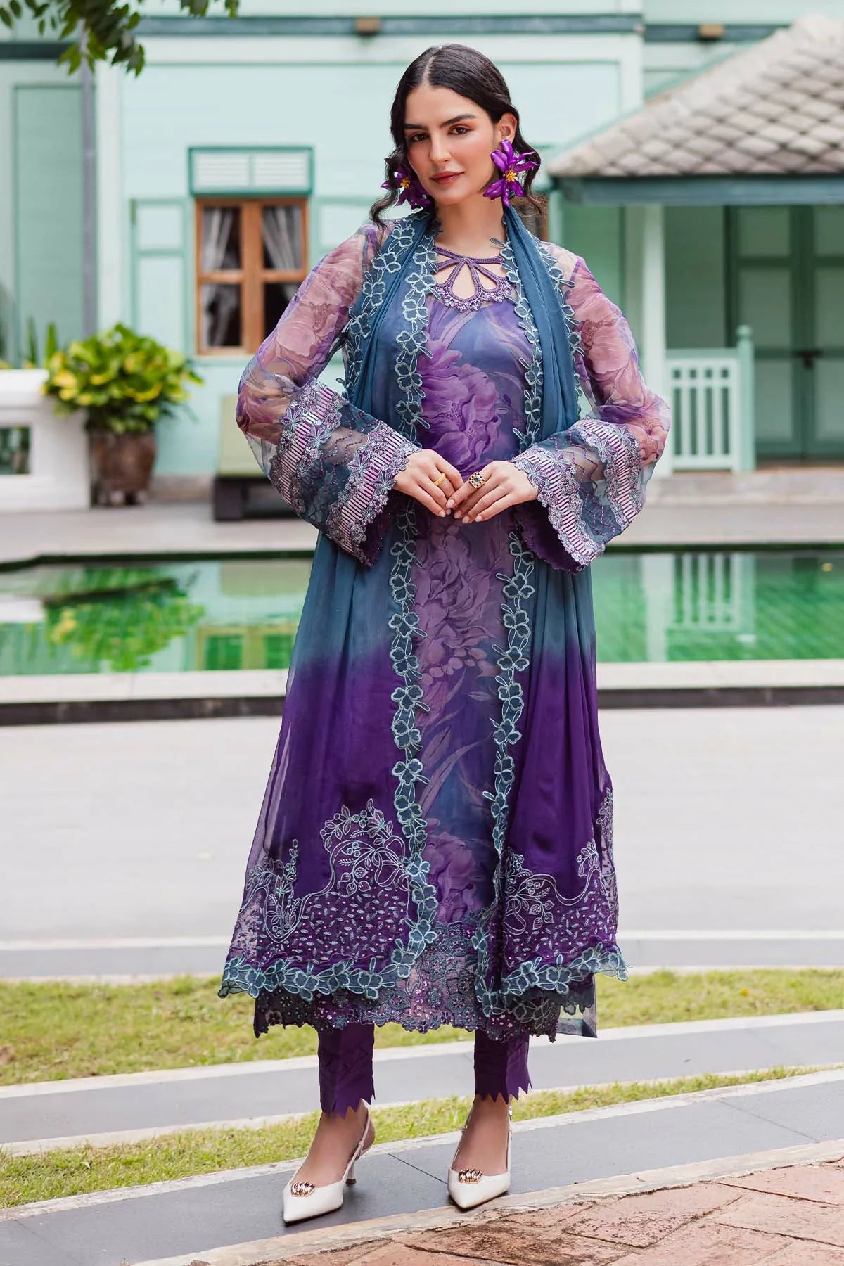 Picture of Nureh - Ballerina Embroidered Chiffon Collection Vol 3 - NU2-185 - Unstitched - Available at Raja Sahib