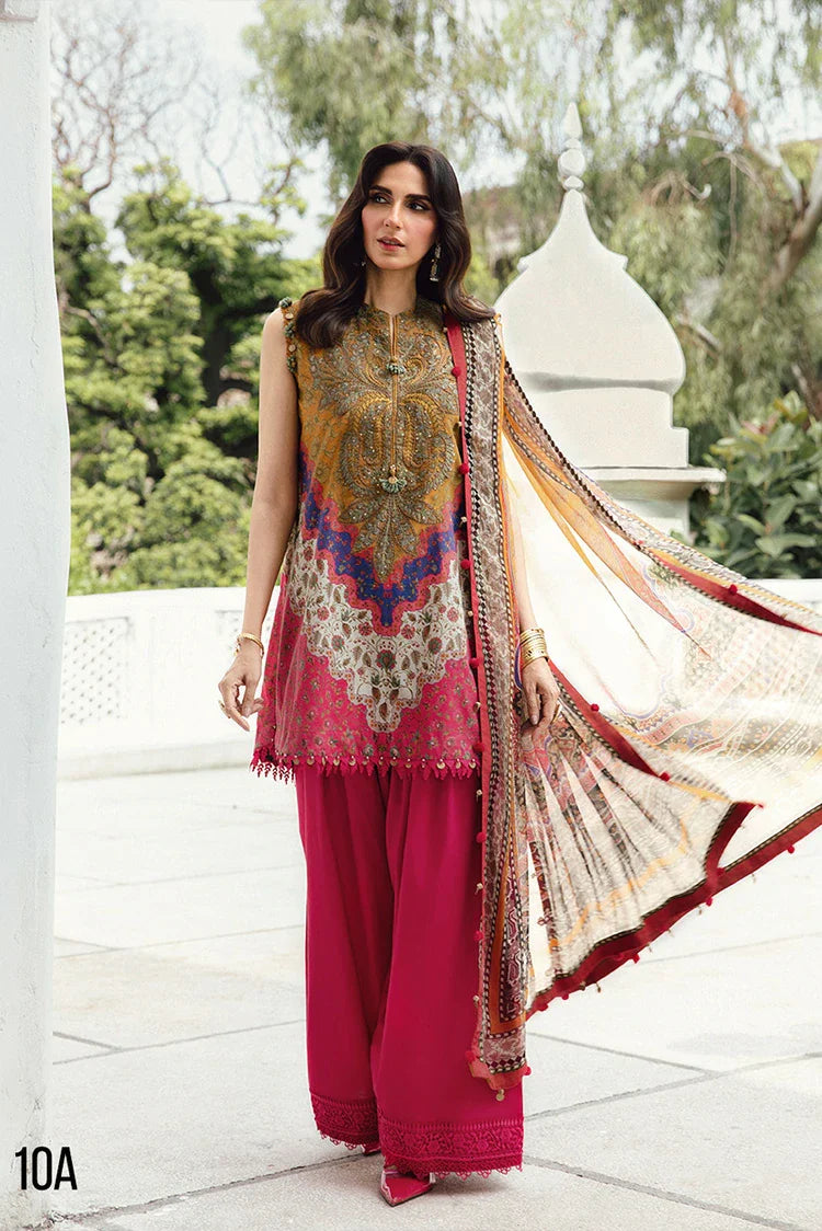 Picture of Maria B - Rani Mahal M Prints Fall Collection - MPT-27-10A - Unstitched - Available at Raja Sahib