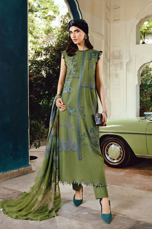 Picture of Maria B - Rani Mahal M Prints Fall Collection - MPT-27-01A - Unstitched - Available at Raja Sahib