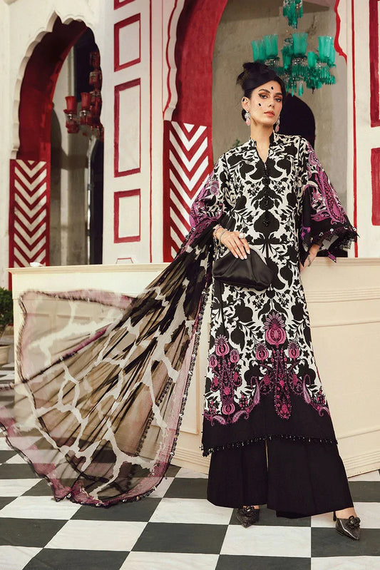 Picture of Maria B - Rani Mahal M Prints Fall Collection - MPT-27-04B - Unstitched - Available at Raja Sahib