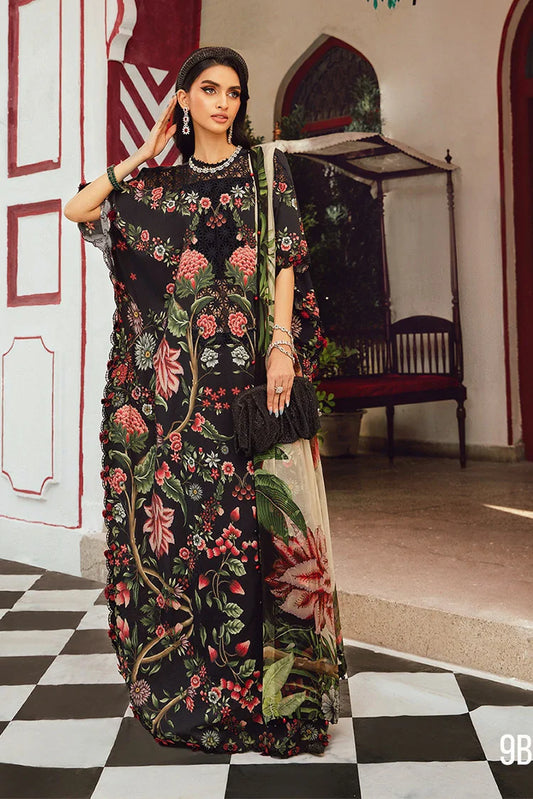 Picture of Maria B - Rani Mahal M Prints Fall Collection - MPT-27-09B - Unstitched - Available at Raja Sahib