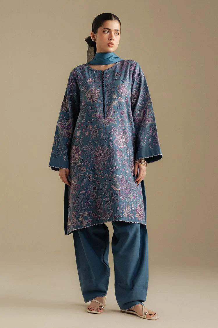 Picture of Zara Shahjahan - Coco Winter Collection - MIST-2B - Unstitched - Available at Raja Sahib