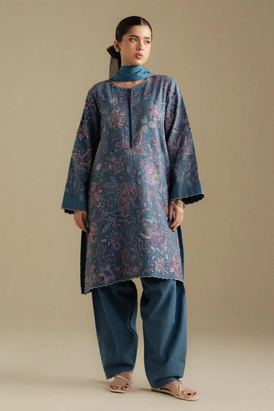 Picture of Zara Shahjahan - Coco Winter Collection - MIST-2B - Unstitched - Available at Raja Sahib