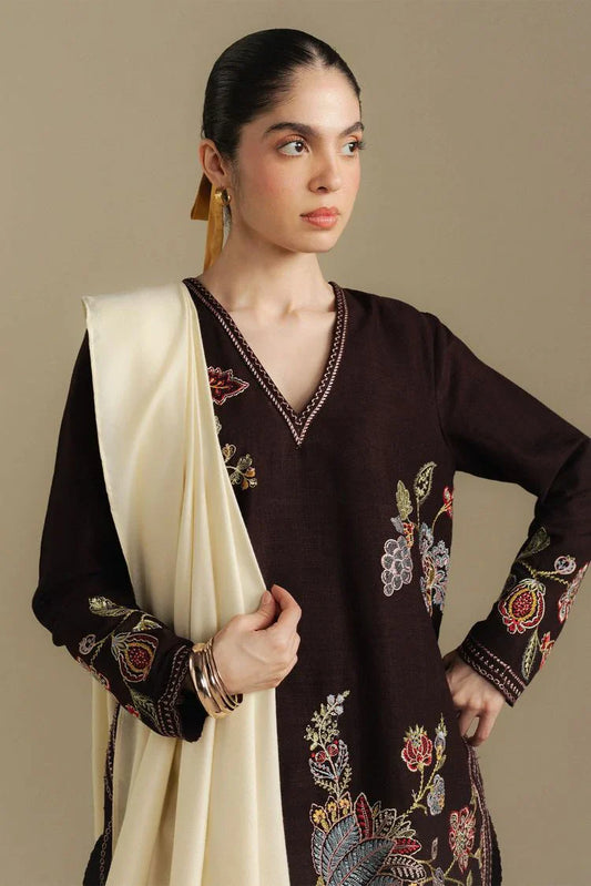 Picture of Zara Shahjahan - Coco Winter Collection - BERRY-3A - Unstitched - Available at Raja Sahib