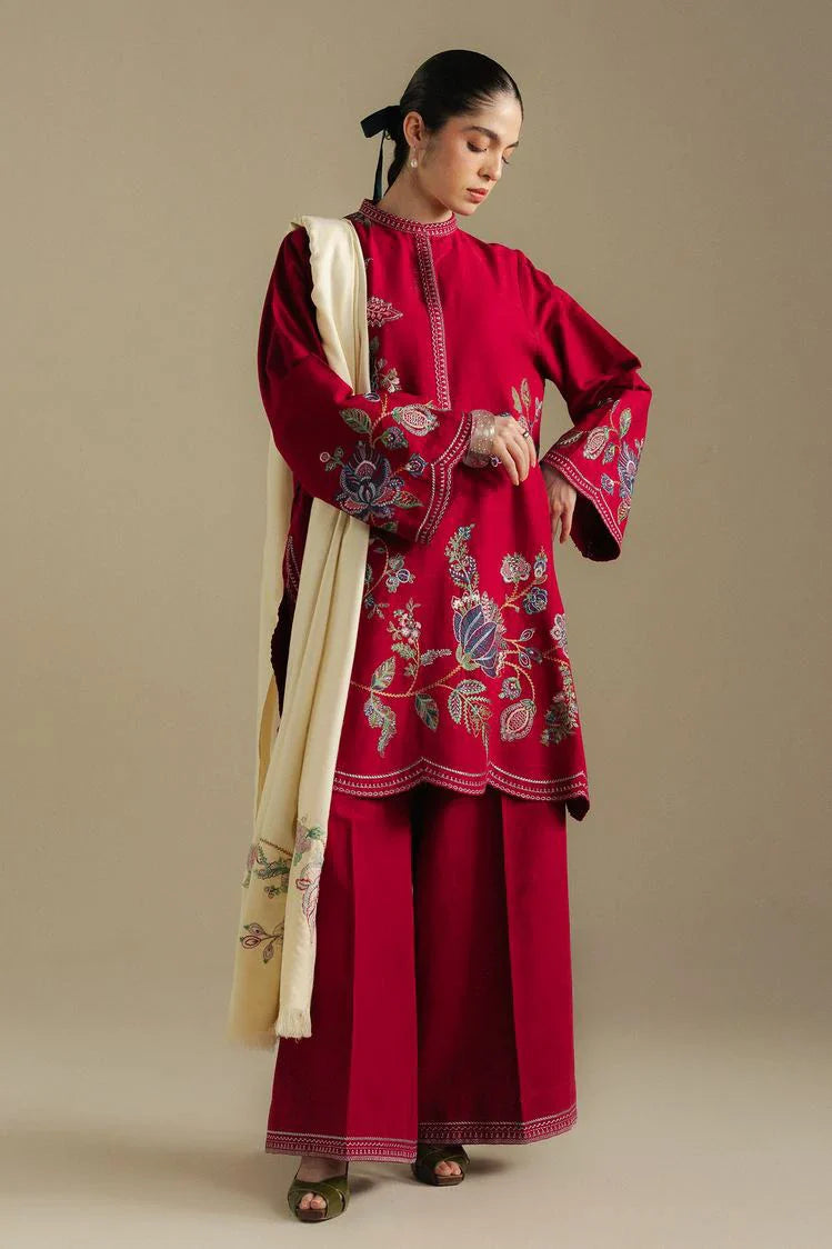 Picture of Zara Shahjahan - Coco Winter Collection - BERRY-3B - Unstitched - Available at Raja Sahib