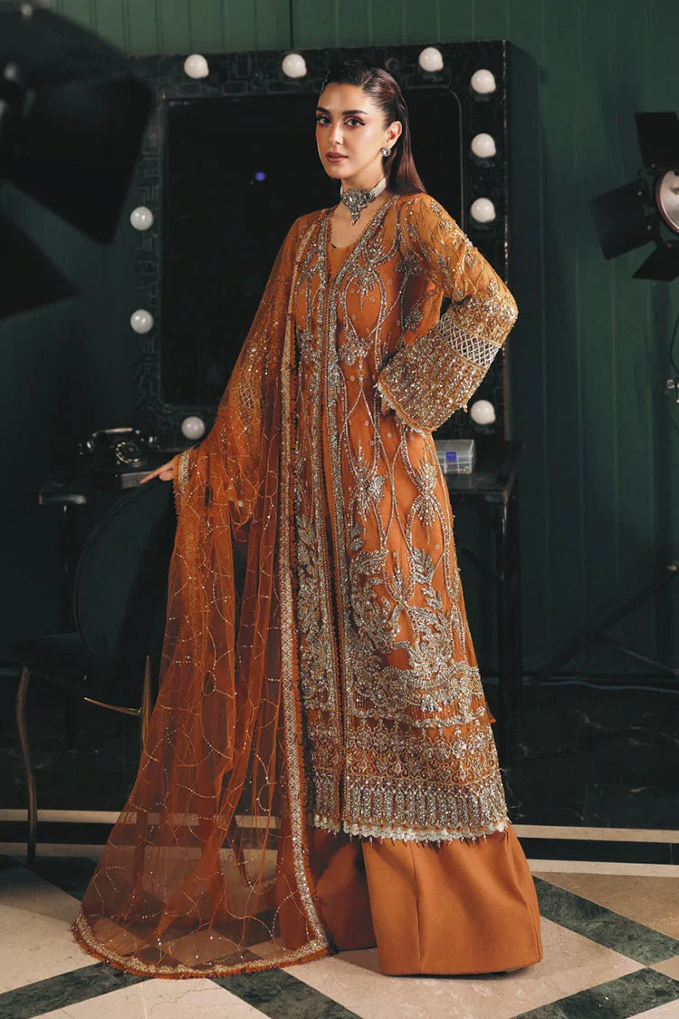 Picture of Elaf - Stardom Formal Handwork Collection - ESH-09 SAFFRON - Unstitched - Available at Raja Sahib