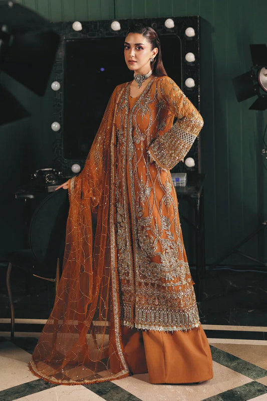 Picture of Elaf - Stardom Formal Handwork Collection - ESH-09 SAFFRON - Unstitched - Available at Raja Sahib